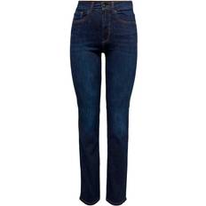 Only Nahla Life High Waist Straight Jeans - Dark Blue