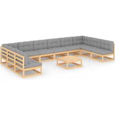 10 Loungeset Utemöbler vidaXL 3077209 Loungeset, 1 Bord inkl. 10 Soffor