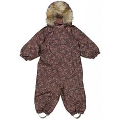 Wheat Nickie Tech Snowsuit - Deep Blue Flowers (8002e-921R-1021)