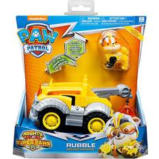 Rubble bil Spin Master Paw Patrol Mighty Pups Super Paws Rubble Deluxe Vehicle