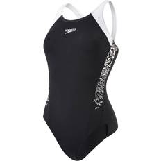 XXS Badedrakter Speedo Boom Splice Swimsuit - Black/White