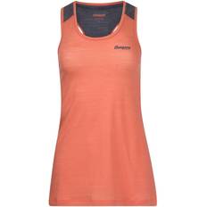 Bergans Dame Singleter Bergans Women's Fløyen Wool Tank Top - Cantaloupe/Solid Dark Grey