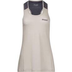 Bergans Dame Singleter Bergans Women's Fløyen Wool Tank Top - Chalk Sand/Solid Dark Grey