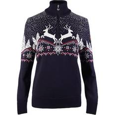 Dale of Norway Christmas Jersey Womens Navy/Off White/Redrose