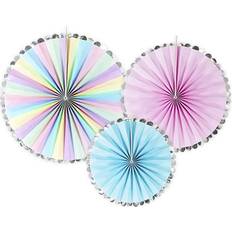 PartyDeco Decor Rosettes Unicorn 3-pack