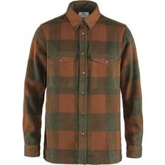 Hombre - Lana Camisas Fjällräven Canada Shirt - Autumn Leaf/Laurel Green