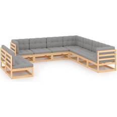 vidaXL 3076904 Loungeset, Bord inkl. 9 Soffor