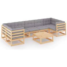 vidaXL 3076419 Loungeset, 1 Bord inkl. 7 Soffor