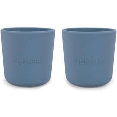 Filibabba Bekers Filibabba Silicone cup 2-pack Powder Blauw