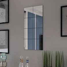 Square Wall Mirrors vidaXL 8 Parts Wall Mirror 20.5x20.5cm