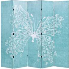 vidaXL Divisor Plegable 200x170 cm Mariposa Azul Biombo 200x170cm