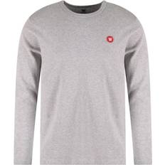 Wood Wood Double A Mel Long Sleeve T-shirt - Grey Melange