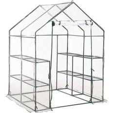 Plastic Freestanding Greenhouses vidaXL 46914 Stainless steel Plastic