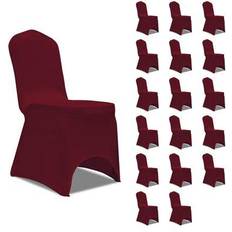 Loose Chair Covers vidaXL Stretch 18pcs Loose Chair Cover Burgundy