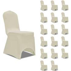 Loose Chair Covers vidaXL Stretch 18pcs Loose Chair Cover Cream