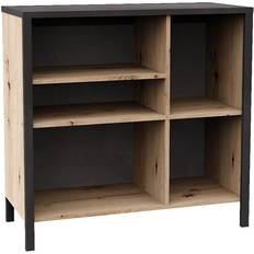 Eg - Sort Garderobeskabe FMD 5 Open Compartments Garderobeskab 90.5x91.5cm