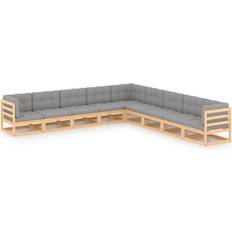 9 Loungeset Utemöbler vidaXL 3076894 Loungeset, Bord inkl. 9 Soffor