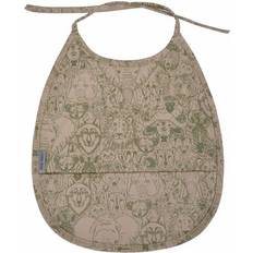 Mikkline hagesmæk Mikk-Line PU Bibs Small w. Print Covert Green
