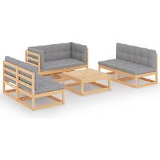 Havemøbler vidaXL 3076464 Loungesæt, 1 borde inkl. 6 sofaer