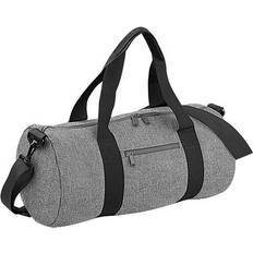 Grey Duffle Bags & Sport Bags BagBase Plain Varsity Duffle Bag - Grey Marl/Black