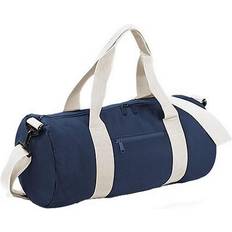 BagBase Plain Varsity Duffle Bag - French Navy/Off White