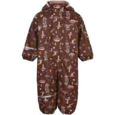 CeLaVi PU Rainsuit w. Fleece - Rocky Road w. Mushrooms (310251-2920)