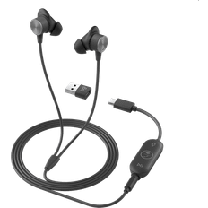 Logitech Zone Auricolare Cablato In-ear Ufficio 3.5mm USB Tipo-C Grafite