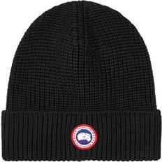 Donna - Lana merino Cappelli Canada Goose Arctic Disc Rib Toque Beanie - Black