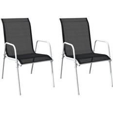 Steel Garden Chairs vidaXL 313070 2-pack Garden Dining Chair