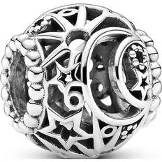 Pandora Charms & Anhänger Pandora Openwork Sun Stars & Moon Charm - Silver