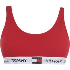 Røde BH-er Tommy Hilfiger Tommy 85 Stretch Cotton Logo Bralette - Tango Red Xcn