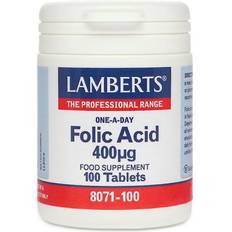 Vitaminas y Suplementos Lamberts Folic Acid 400µg 100 pcs