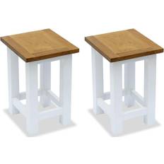 Oak - Rectangle Small Tables vidaXL - Small Table 9.4x10.6"