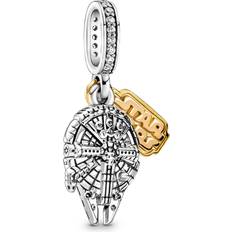 Pandora Star Wars Millennium Falcon Dangle Charm - Gold/Silver/Transparent