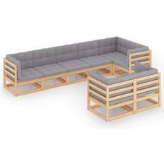 8 Loungeset Utemöbler vidaXL 3076704 Loungeset, Bord inkl. 8 Soffor