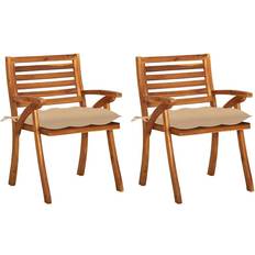 vidaXL 3060834 2-pack Silla de jardín para comedor