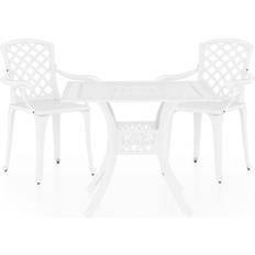 Cafeset vit Utemöbler vidaXL 3070588 Caféset, 1 Bord inkl. 2 Stolar