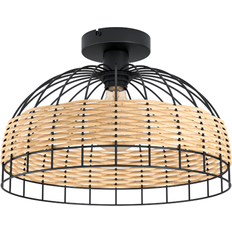 Rattan Lighting Eglo Anwick Ceiling Flush Light ∅ 38cm