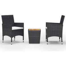 vidaXL 3058362 Café-Set, 1 Tisch einschl. 2 Stühle