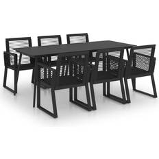 vidaXL 3060217 Juego de comedor de patio, 1 Mesa incl. 6 Sillas