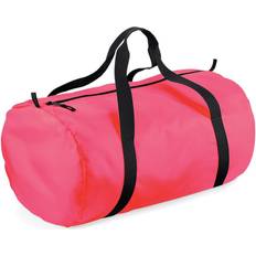 BagBase Packaway Duffle Bag 2-pack - Fluorescent Pink/Black