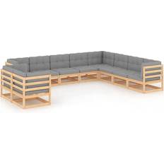 10 Loungesæt Havemøbler vidaXL 3076974 Loungesæt, borde inkl. 10 sofaer
