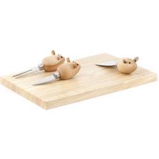 Beige Plateaux de Fromages Kikkerland With 3 Mouse Knives Plateau de Fromages