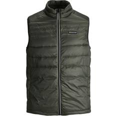 Jack & Jones Green Vests Jack & Jones Upholstered Nylon Vest - Green/Forest Night