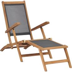 Teck Chaises longues vidaXL 47410