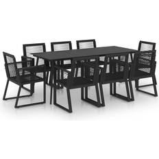 vidaXL 3060218 Patio Dining Set, 1 Table incl. 8 Chairs