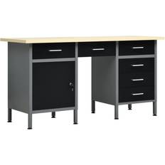 Gray Writing Desks vidaXL - Writing Desk 23.6x63"