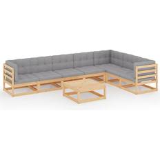vidaXL 3076659 Loungeset, 1 Bord inkl. 7 Soffor