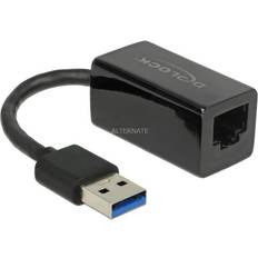 DeLock USB A-RJ45 M-F 3.2 (Gen 1) 0.1m