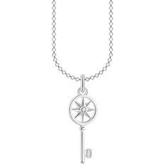 Thomas sabo nyckel Thomas Sabo Charm Club Key with Star Necklace - Silver/Transparent